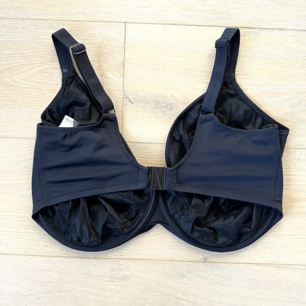 Elomi Essentials US 40M Black Plunge Underwire Bikini Top Style ES7504BLK - Picture 7 of 10